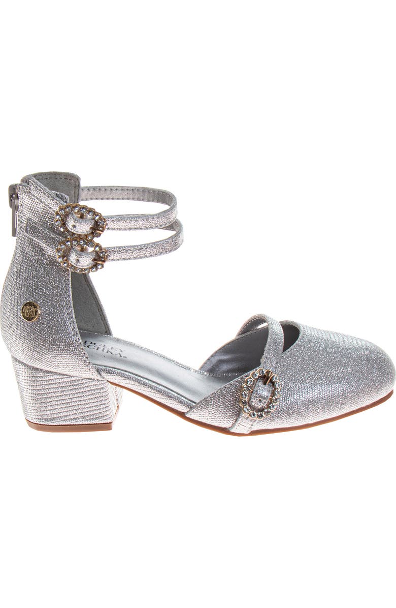 Badgley Mischka Collection Kids' Ankle Strap Pump, Alternate, color,