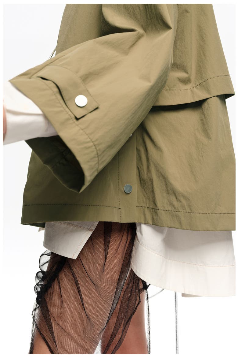 Fluid A-Line Trench, Alternate, color, KHAKI