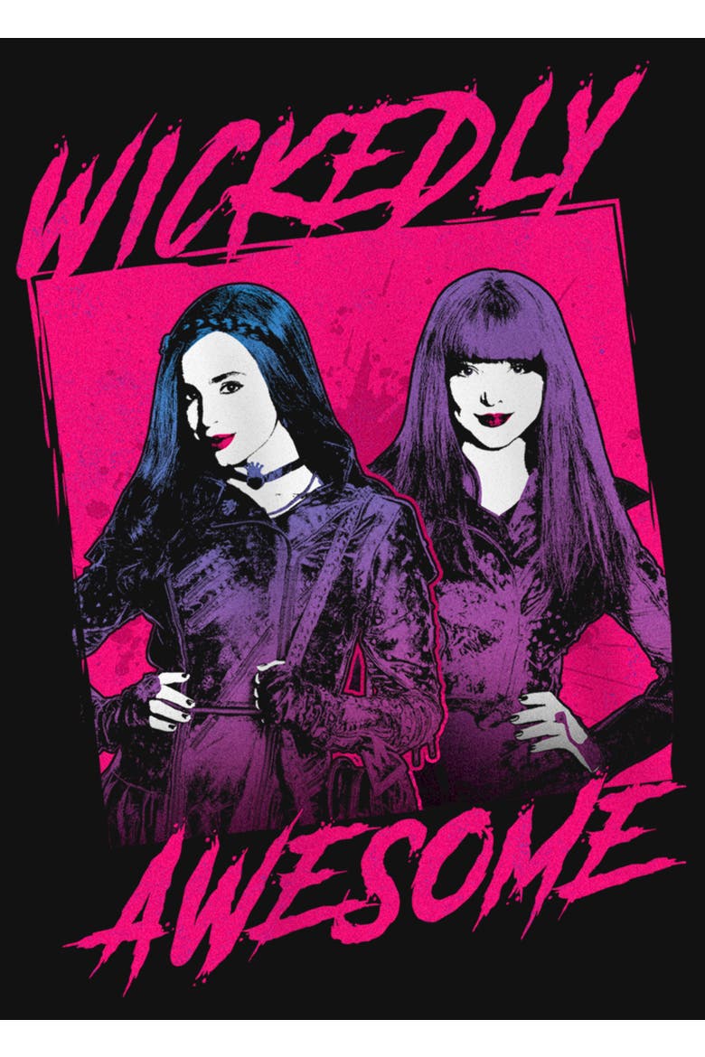 Girl's Descendants 2 Wickedly Awesome  Graphic T-Shirt, Alternate, color, Black