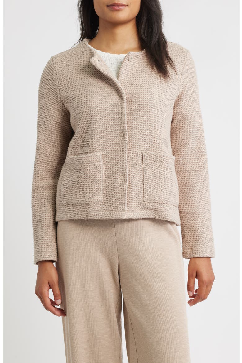 Textured Organic Cotton Jacket, Alternate, color, WHEAT