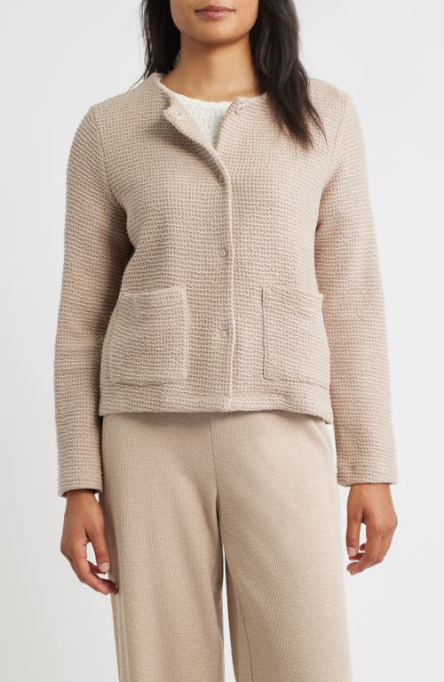 Eileen Fisher Textured Organic Cotton Jacket In Neutral