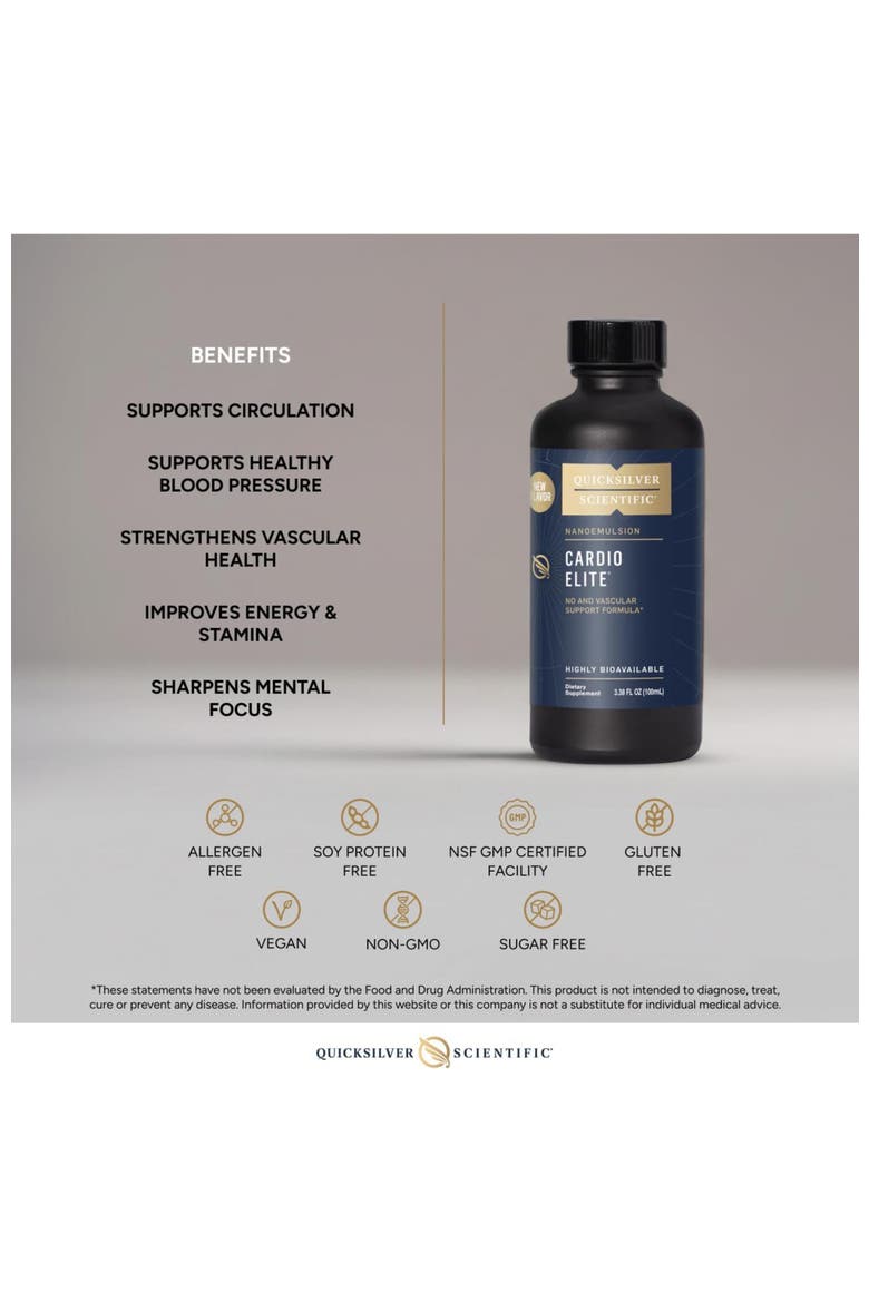 Cardio Elite Nanoemulsified Nitric Oxide Liquid Supplement, Alternate, color, None