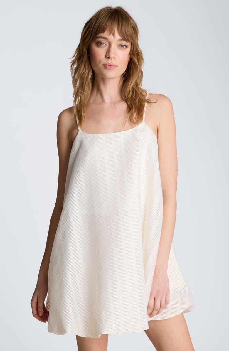 Kenneth Cole Bubble Hem Swing Minidress, Alternate, color, Oyster