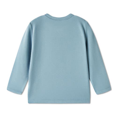 Milkbarn Brushed Long Sleeve T-shirt In Blue