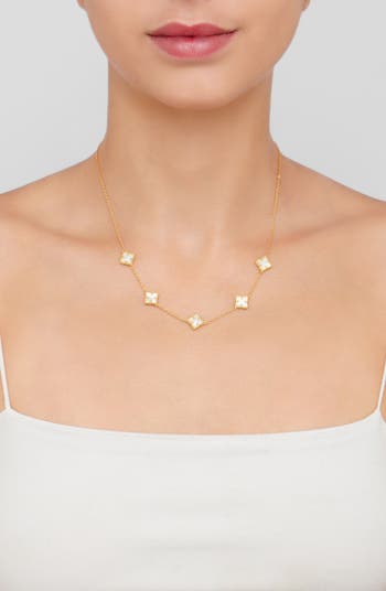 Mother of Pearl Station Necklace