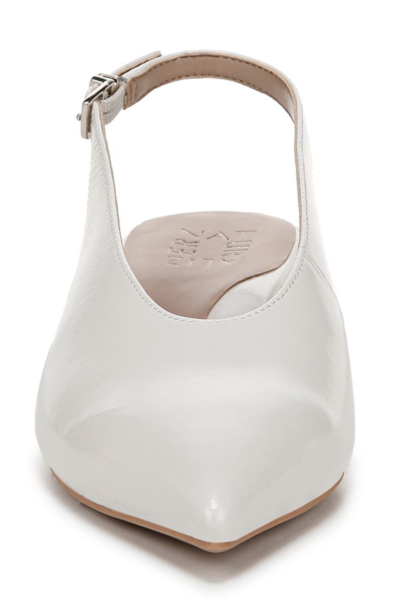 Nicolette Slingback Pointed Toe Kitten Heel Pump, Alternate, color, WARM WHITE