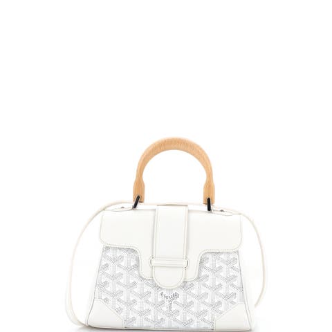 Saigon Top Handle Bag Coated Canvas with Leather Mini