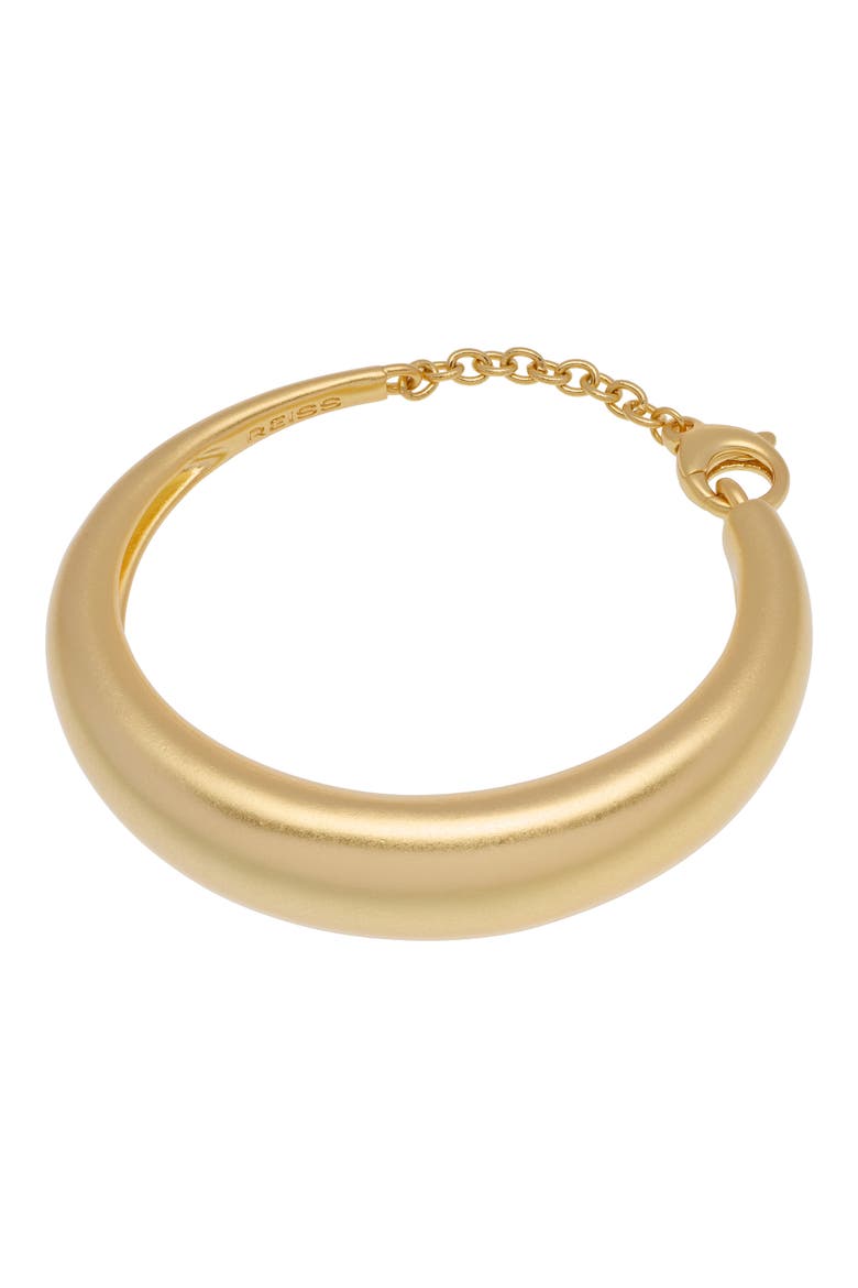 Selina Smooth Curve Chain Back Cuff, Alternate, color, GOLD TONE