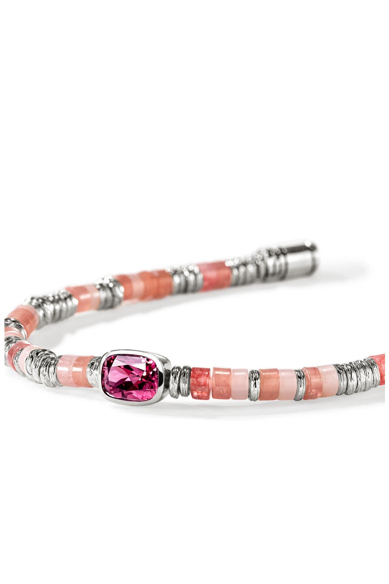 Heishi Bracelet, Alternate, color, RHODALITE