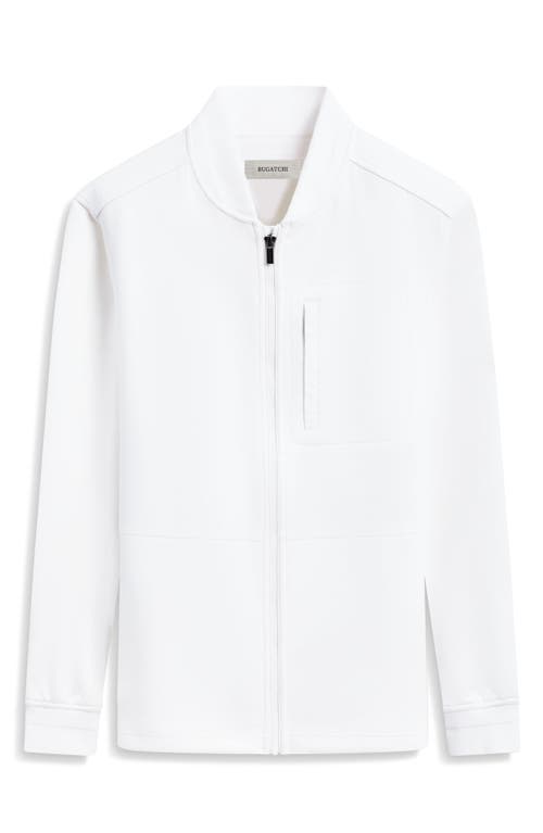 Bugatchi Performance Knit Jacket In Chalk