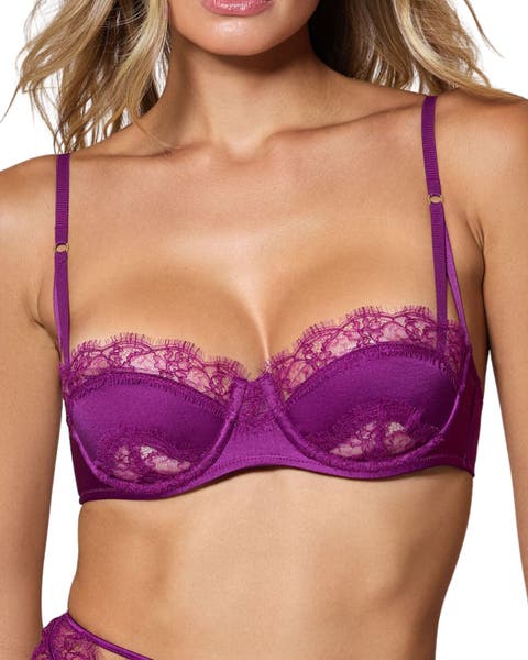 Lace Inset Balconette Bra