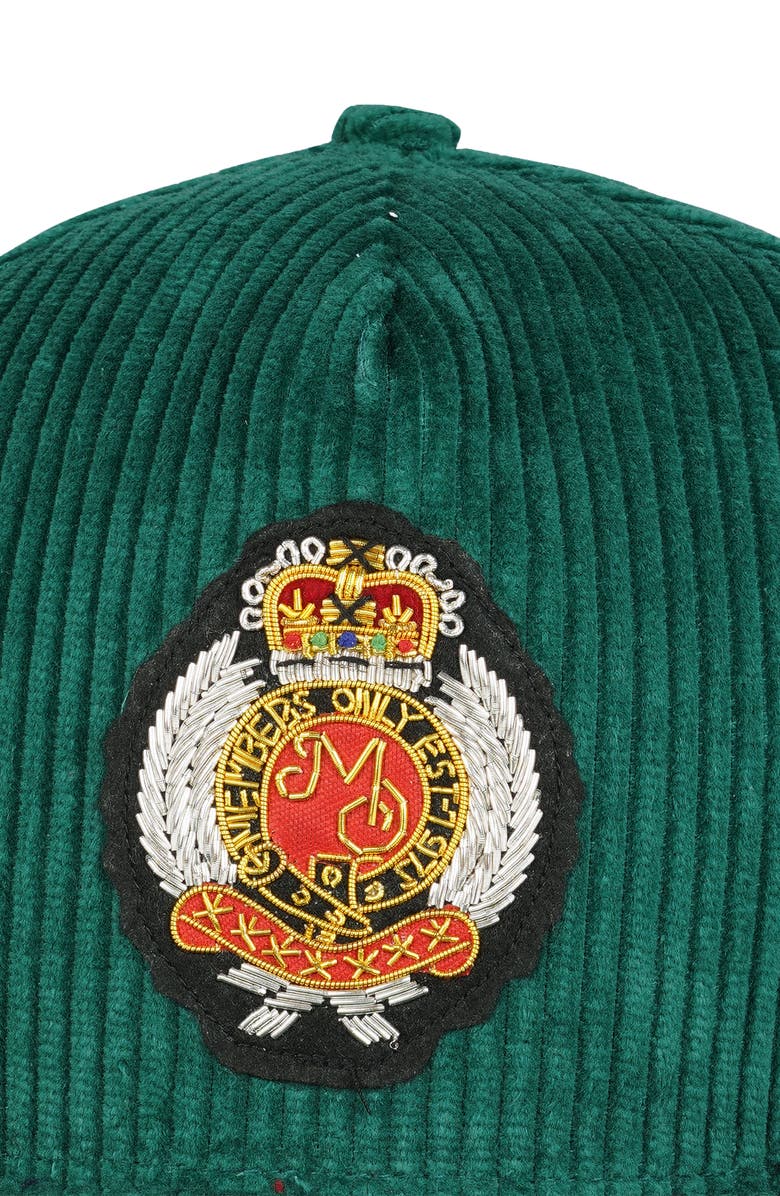 Members Only Corduroy Baseball Cap - Members Only Crest, Alternate, color, Green