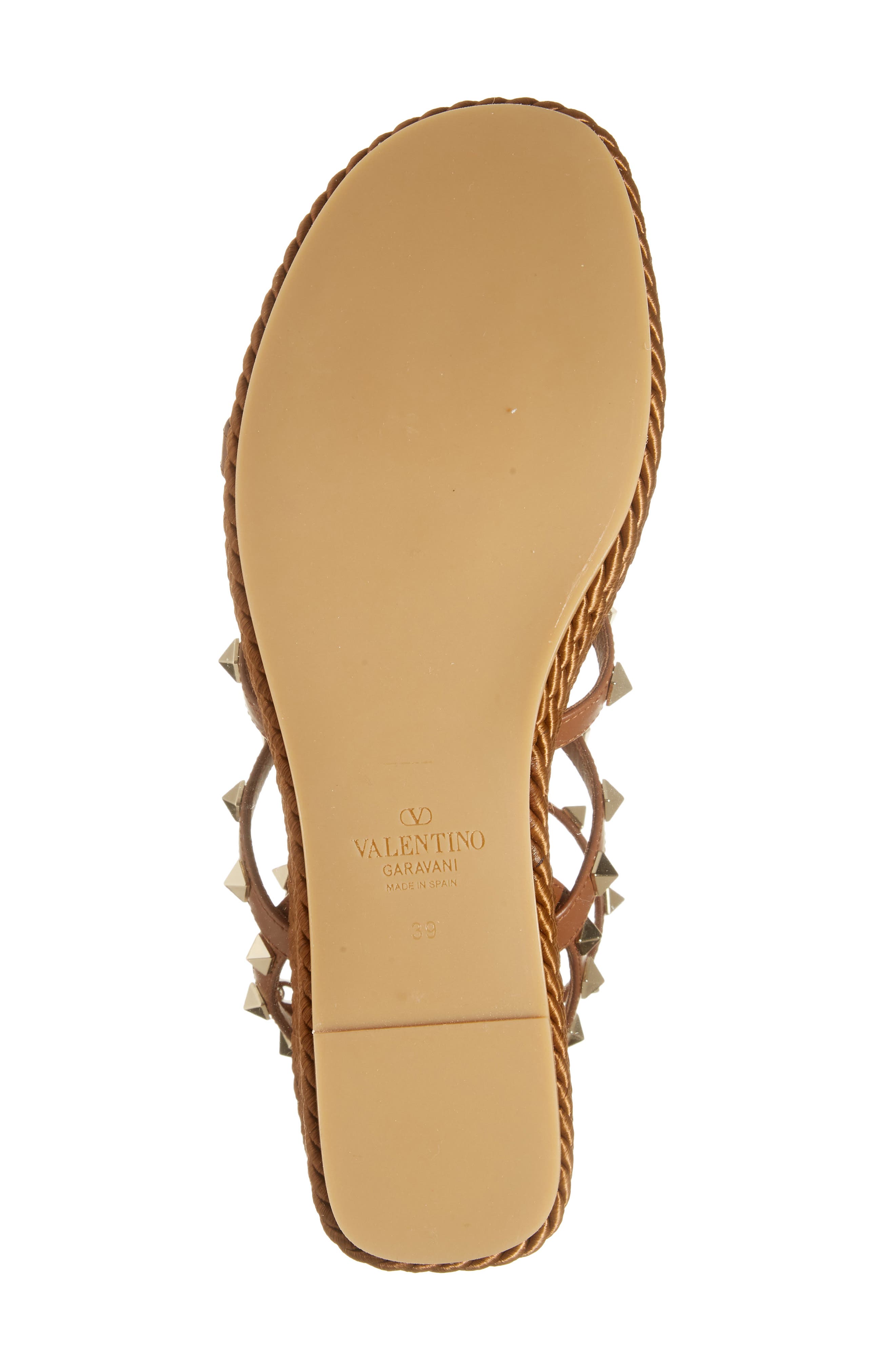 Valentino Garavani Rockstud Espadrille Sandal, Alternate, color, 