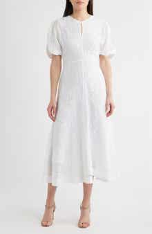 Denazal Embroidered Midi Dress