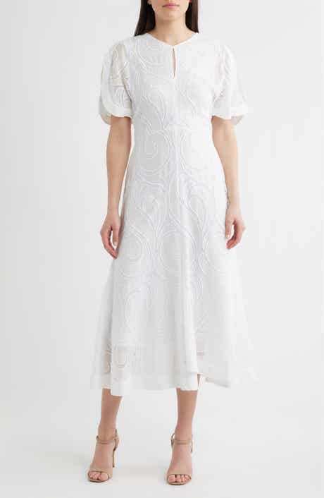 Denazal Embroidered Midi Dress