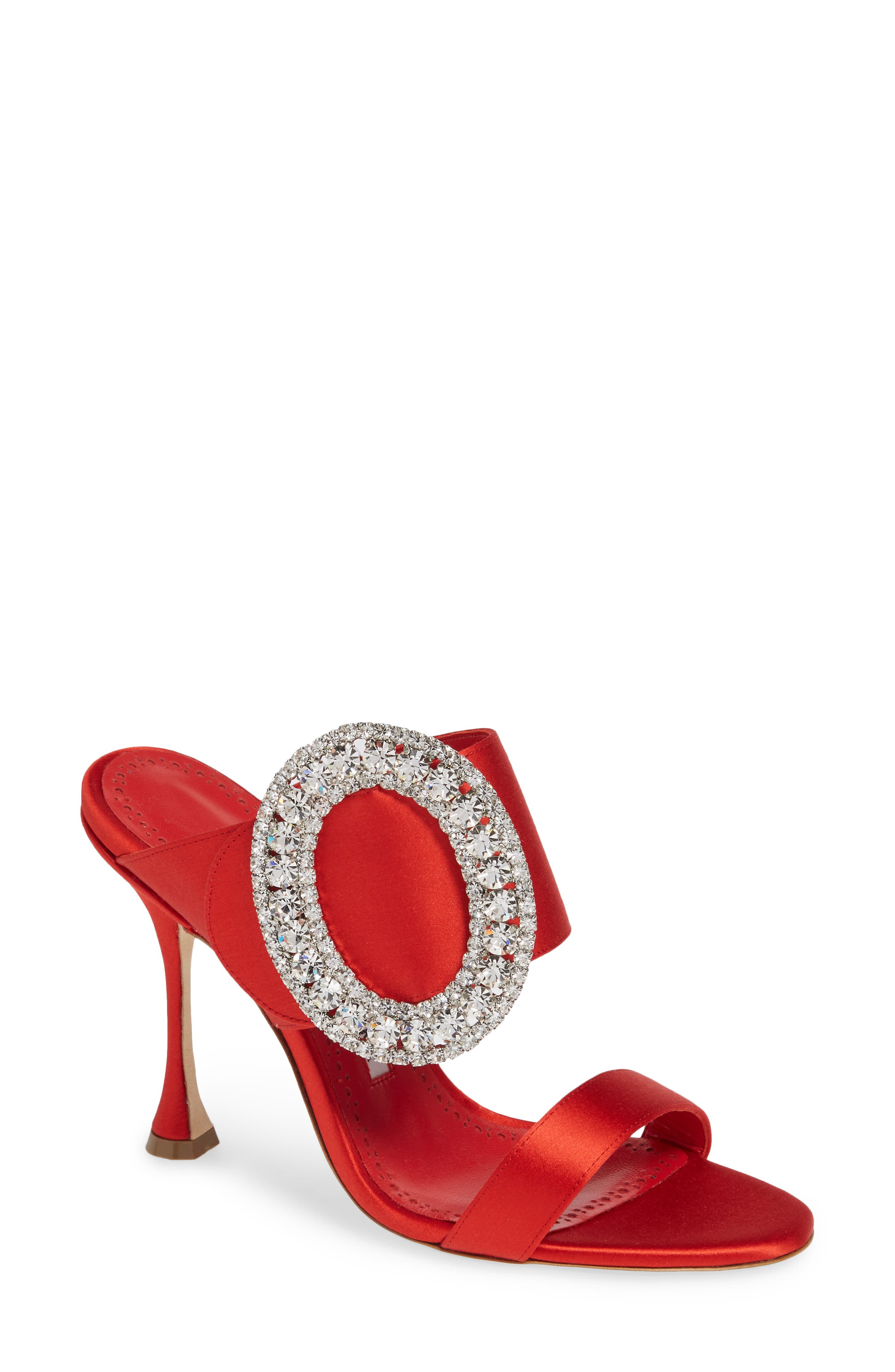 Manolo Blahnik Fibiona Crystal Embellished Mule, Main, color, 