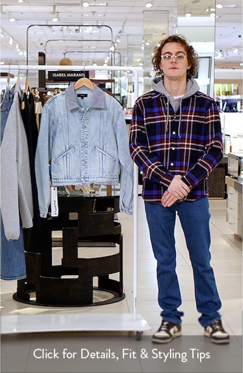 Contrast Collar Denim Trucker Jacket, sales video thumbnail