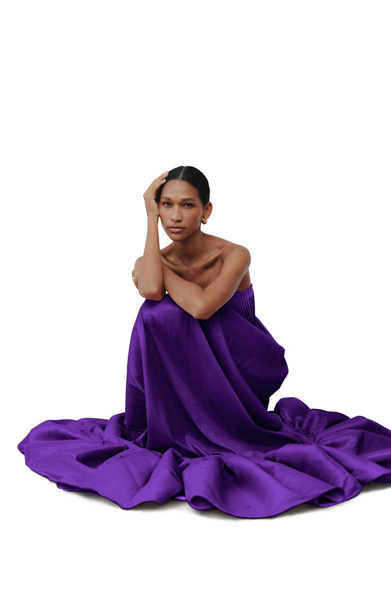SEZ Rosette Dress, Alternate, color, Medium Purple
