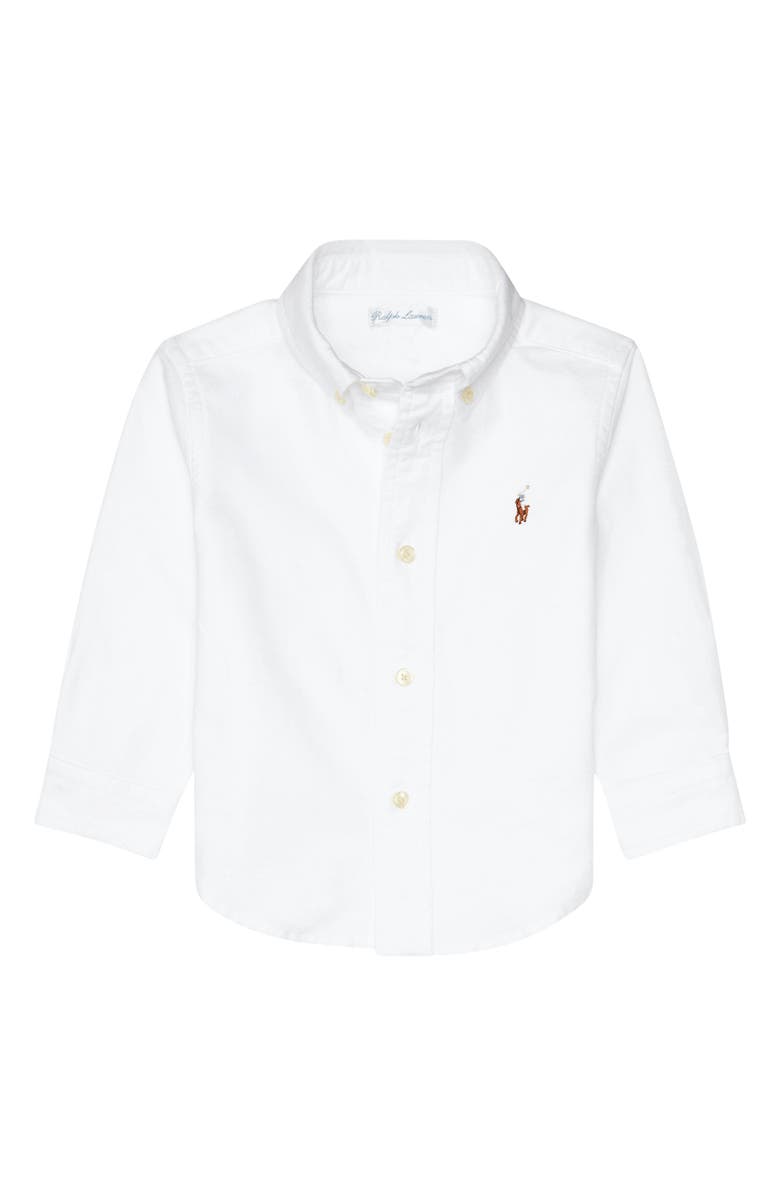 Ralph Lauren Cotton Oxford Shirt, Main, color, White