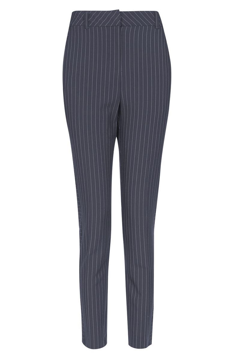 Topshop Cut About Pinstripe Cigarette Trousers, Alternate, color, 