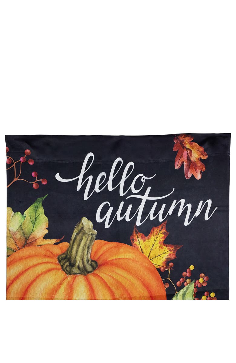 Northlight Pumpkins and Sunflowers Hello Autumn Outdoor Fall Harvest House Flag - 40" x 28", Alternate, color,