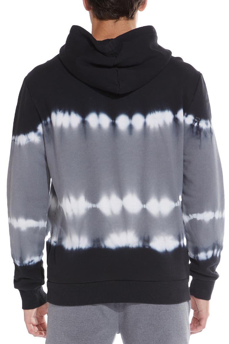 Tie Dye Heavyweight Hoodie, Alternate, color, BLACK