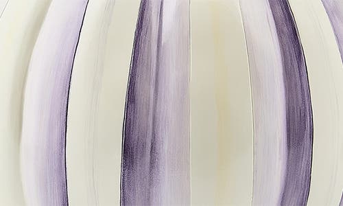 Mackenzie-childs Mackenzie Childs Violet Stripe Pumpkin Decoration In Purple