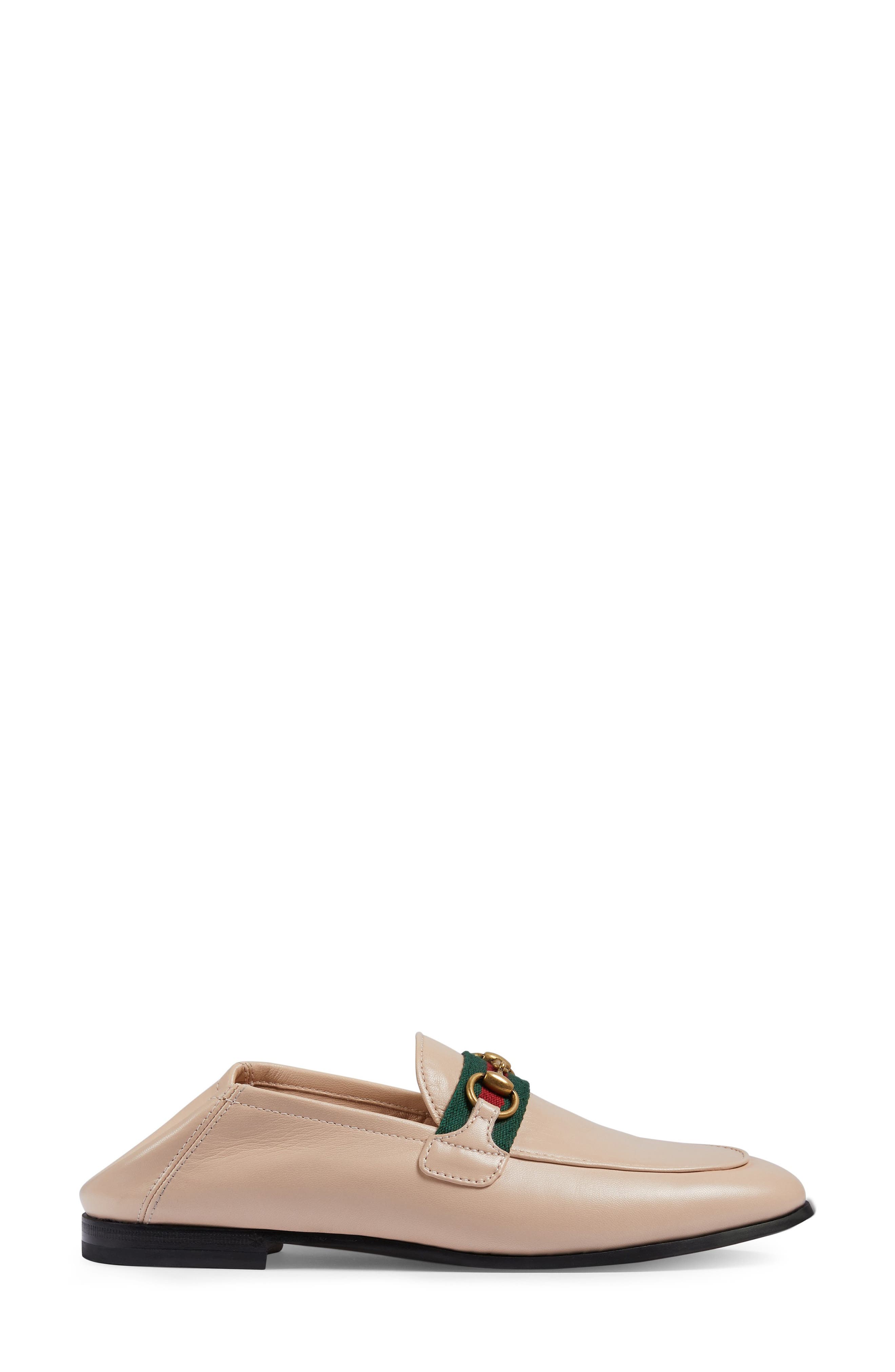 Brixton Horsebit & Web Convertible Loafer, Alternate, color, SKIN ROSE/ GREEN/ RED