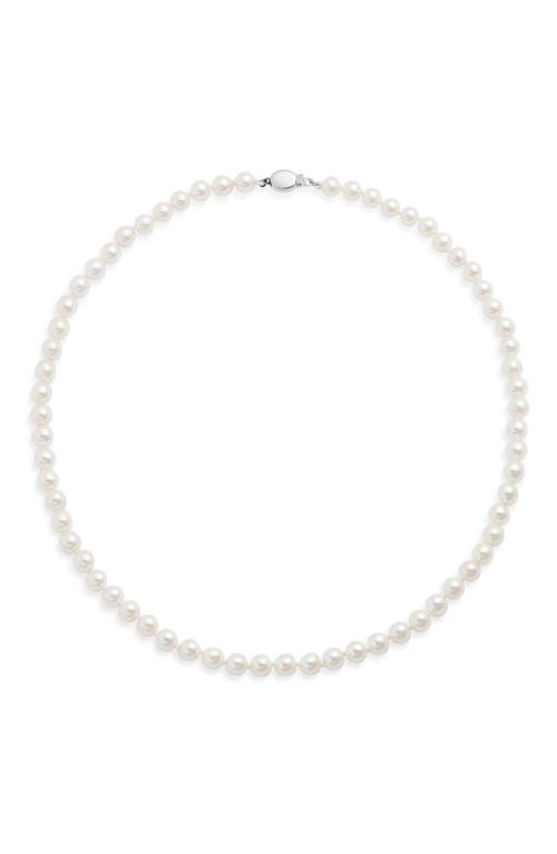 Nordstrom Akoya Pearl Necklace In White