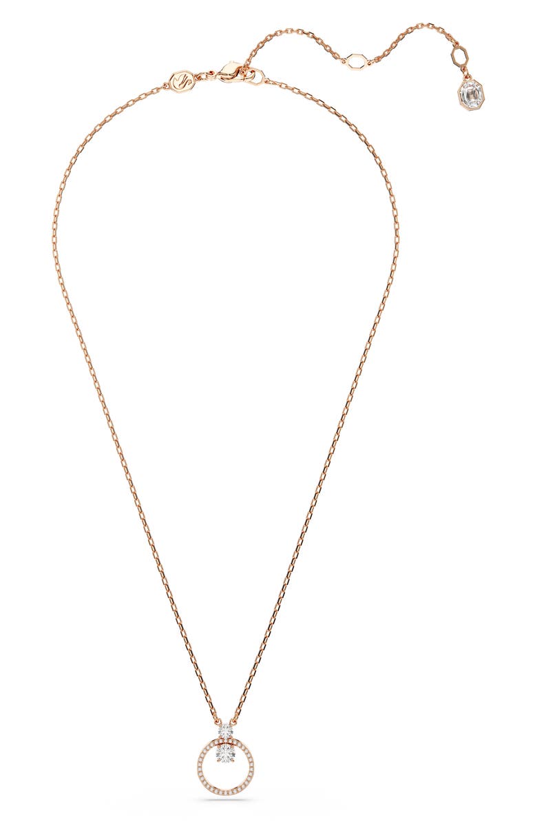 Swarovski Constella Pendant Necklace, Alternate, color, Rose Gold