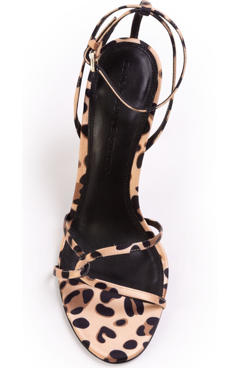 BLACK SUEDE STUDIO Miley 100 Satin Sandal, Alternate, color, Cheetah Satin
