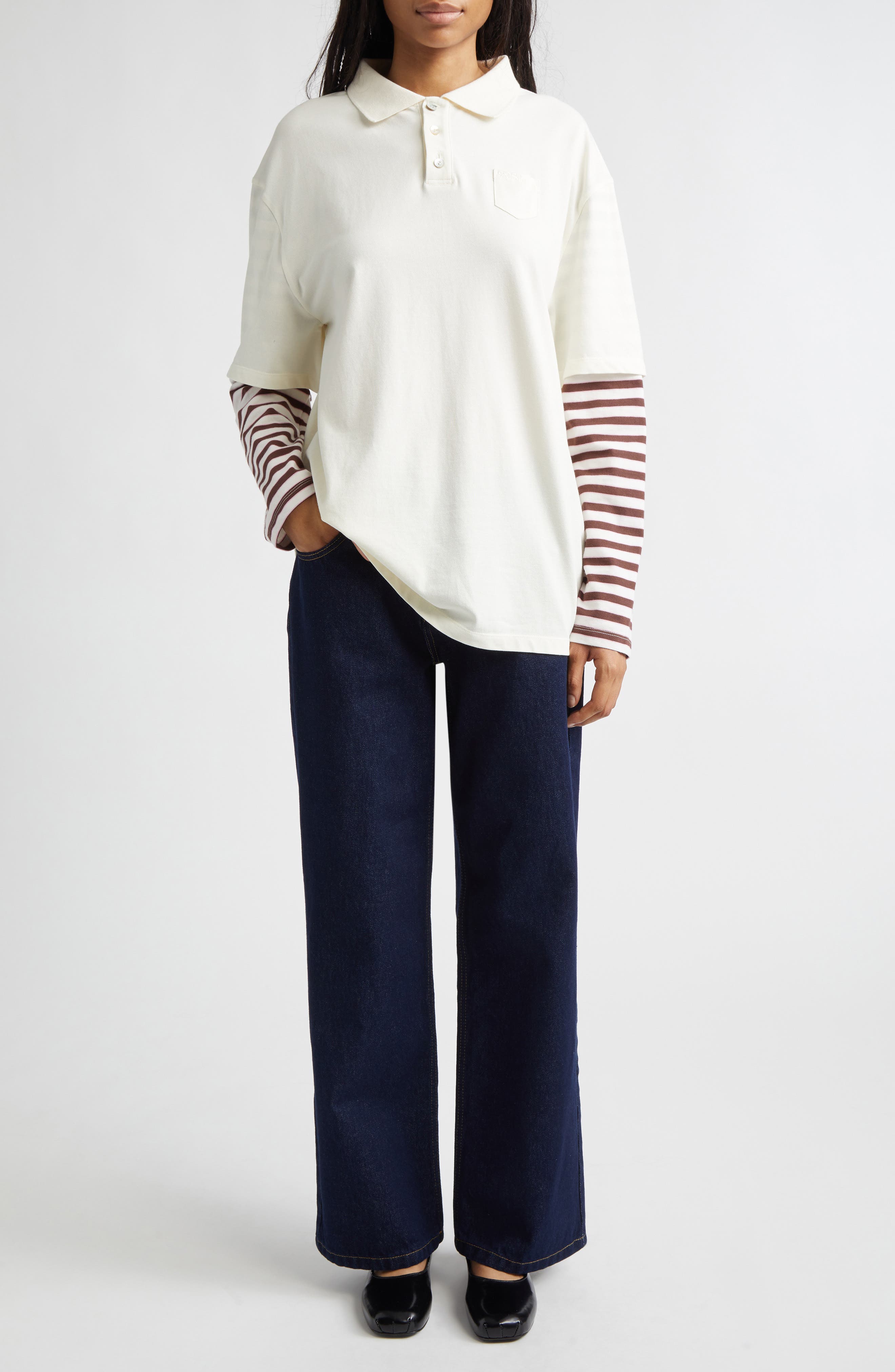 Dew Oversize Layered Look Polo - image 2