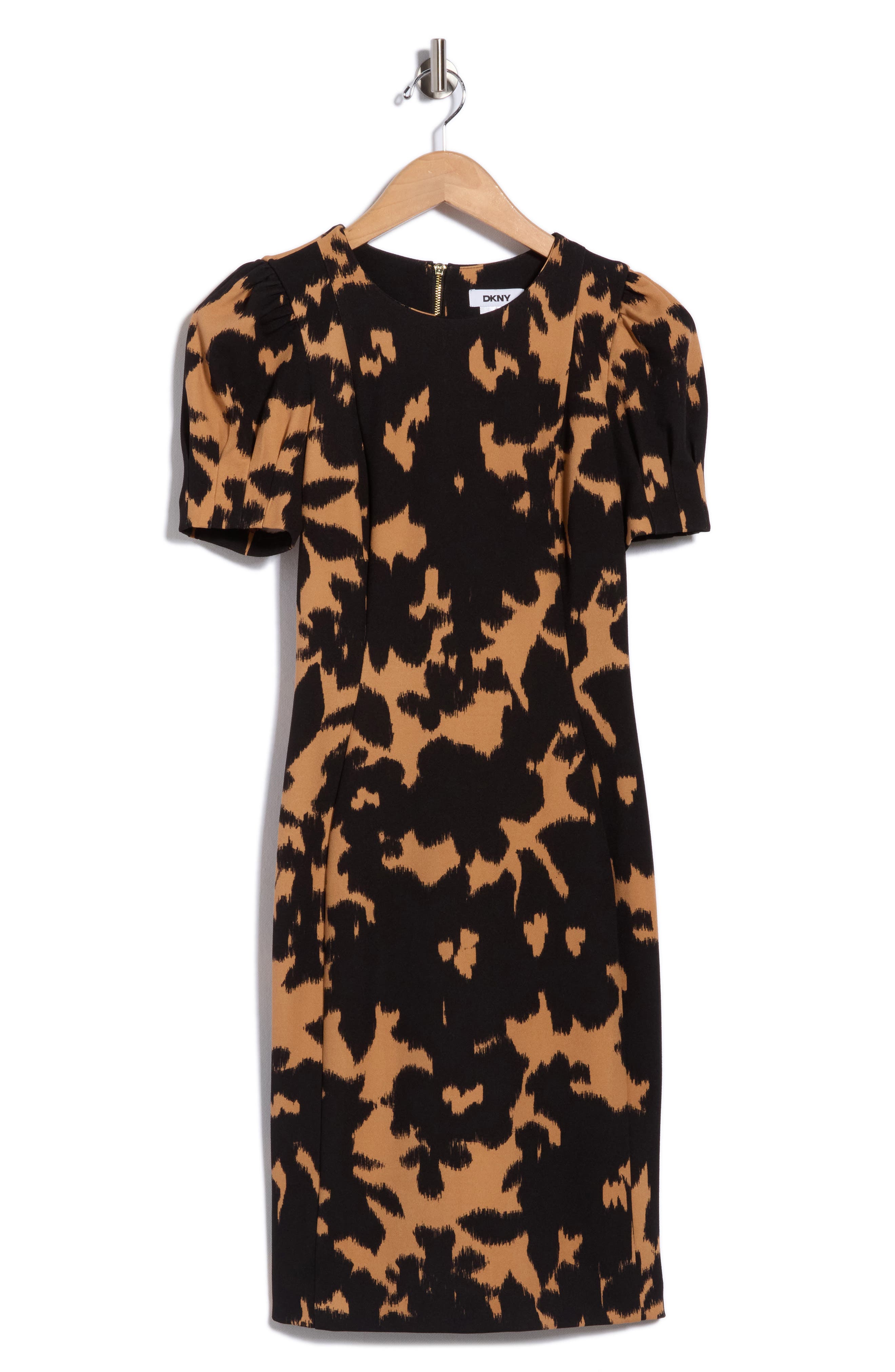 Puff Short Sleeve Sheath Dress