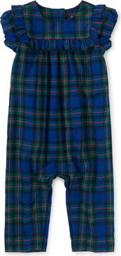 Tea Collection Plaid Ruffle Baby Romper