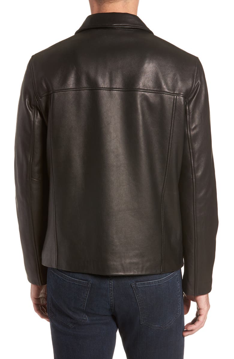 Cole Haan Lambskin Leather Jacket, Alternate, color, 