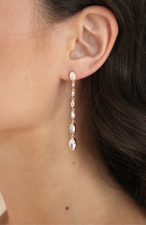 Ettika Marquise Cubic Zirconia Linear Drop Earrings