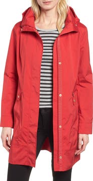 Cole Haan Signature Back Bow Packable Hooded Raincoat