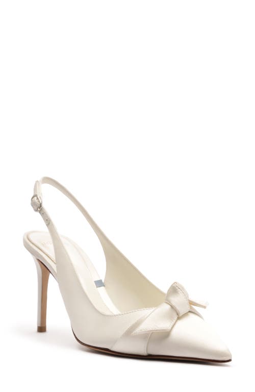 Alexandre Birman Clarita Classic Pointed Toe Slingback Pump In White