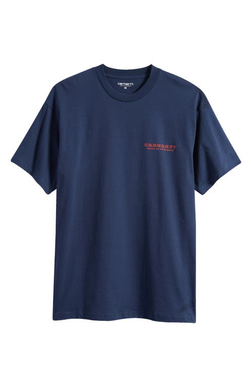 Carhartt Work In Progress Runaway Organic Cotton Graphic T-shirt In Blue