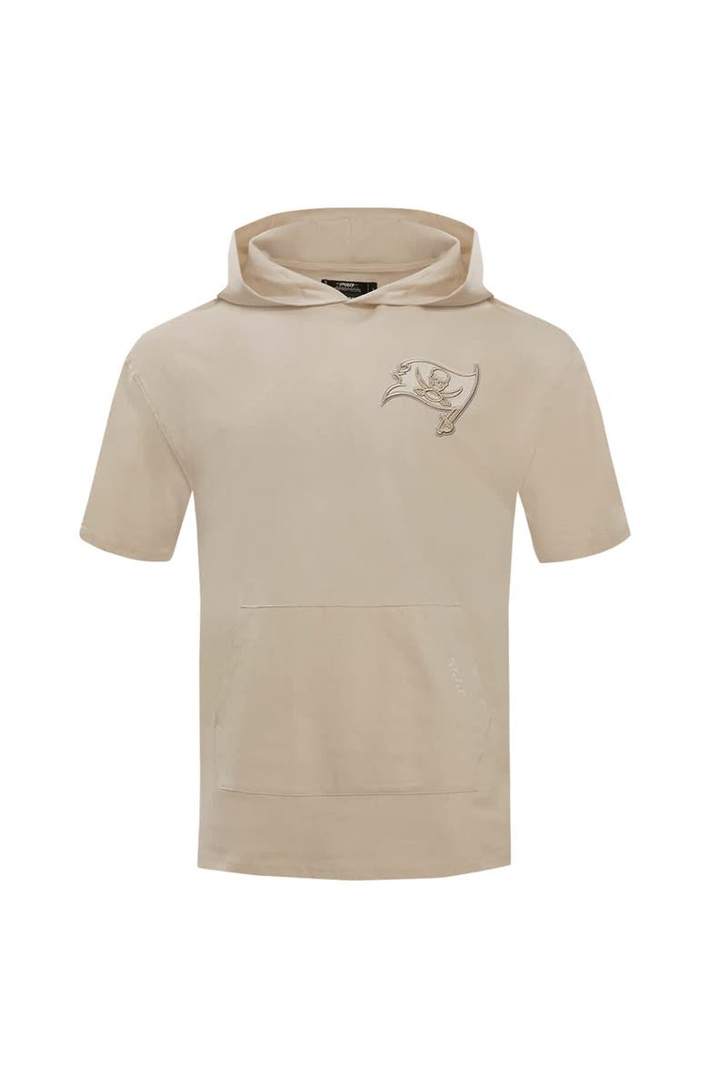 PRO STANDARD Men
s Pro Standard Tan Tampa Bay Buccaneers Neutrals Capsule Short Sleeve Pullover Hoodie, Alternate, color, Tan