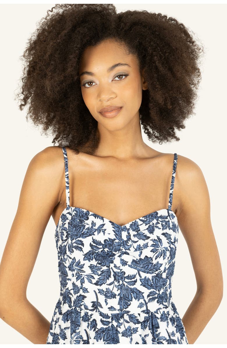 Super Natural by Secret Mission Nehru Dress, Alternate, color, Blue Floral Print