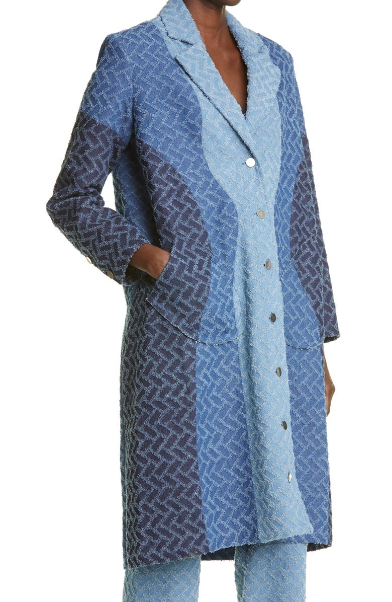 Weinsanto Geo Pattern Denim Coat, Alternate, color,