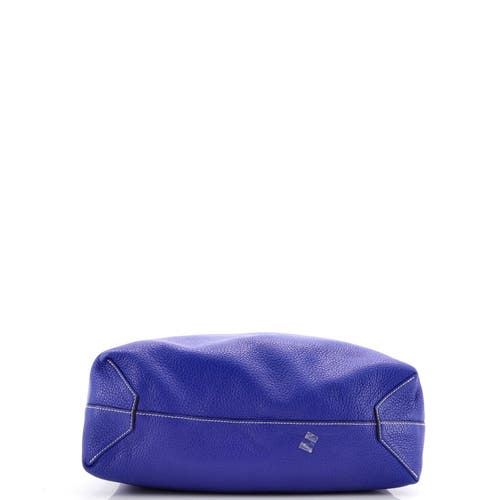 Pre-owned Hermes  Hermes Double Sens Tote Clemence 45 In Blue