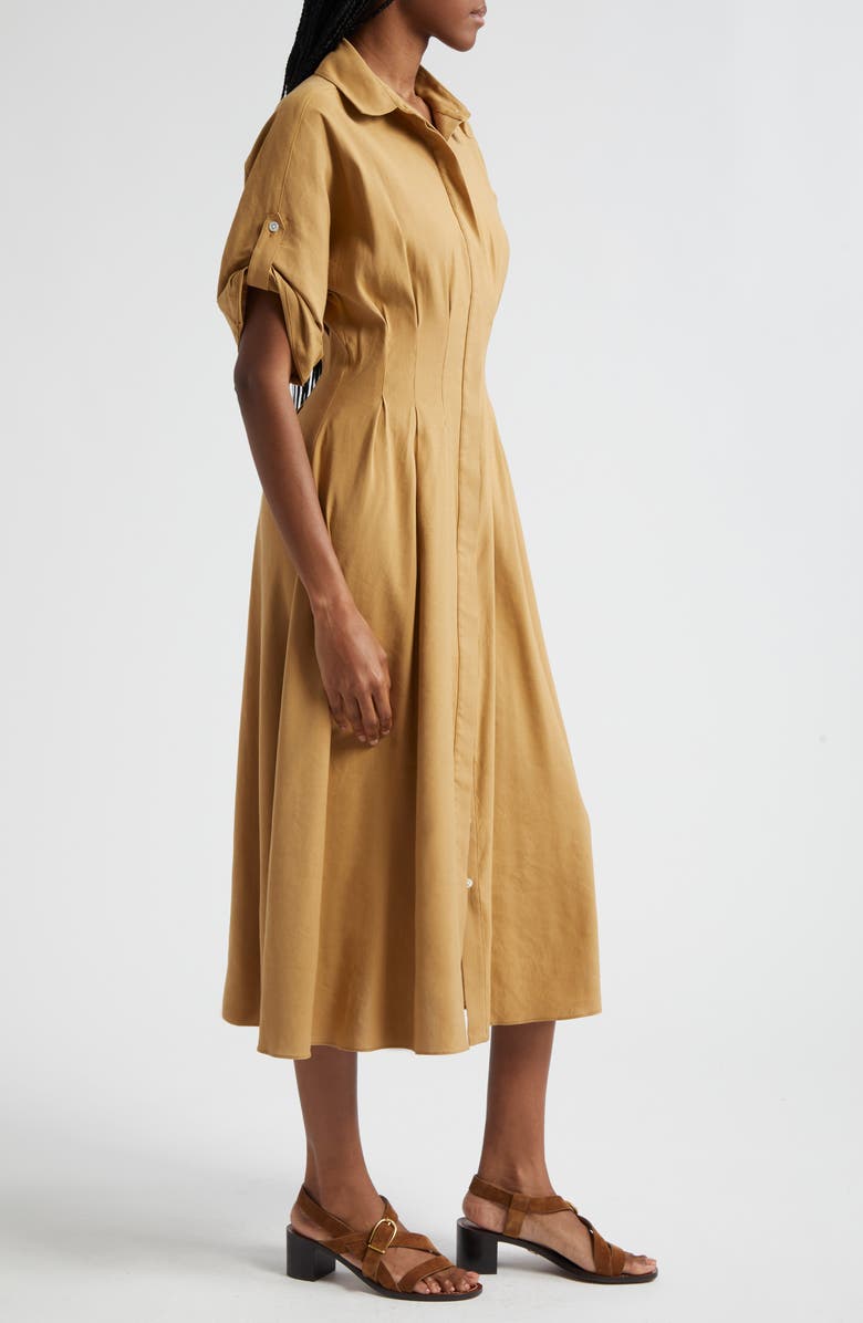 Veronica Beard Adavi Linen Blend Shirtdress, Alternate, color,