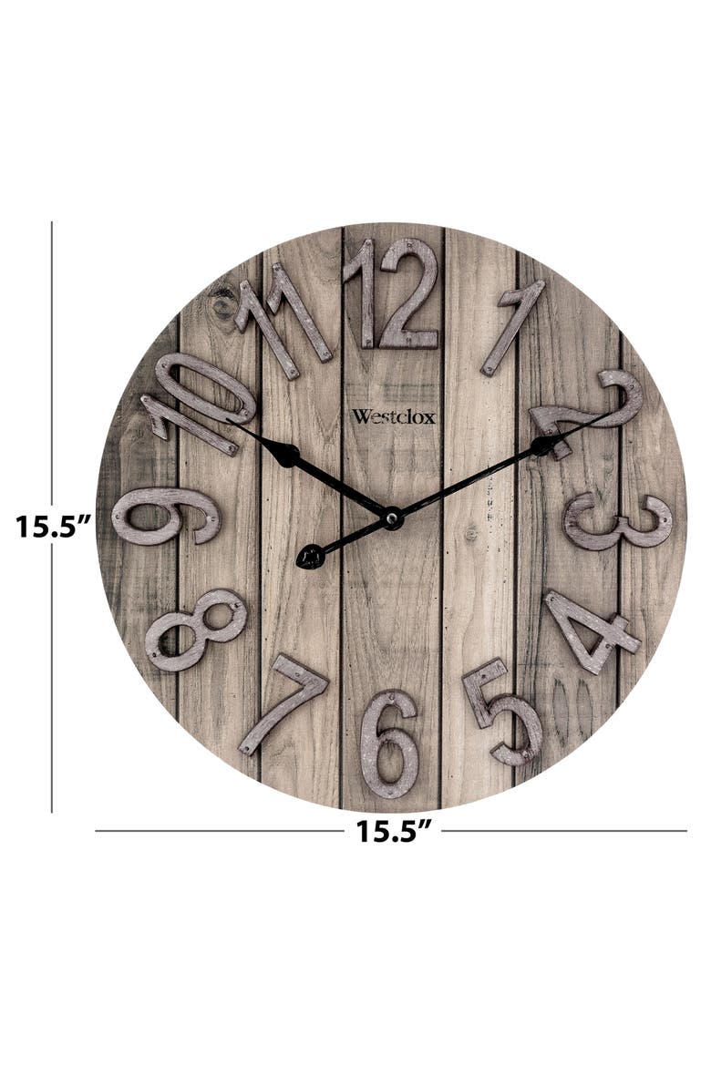 Barn Farmhouse Clock, Alternate, color, BROWN