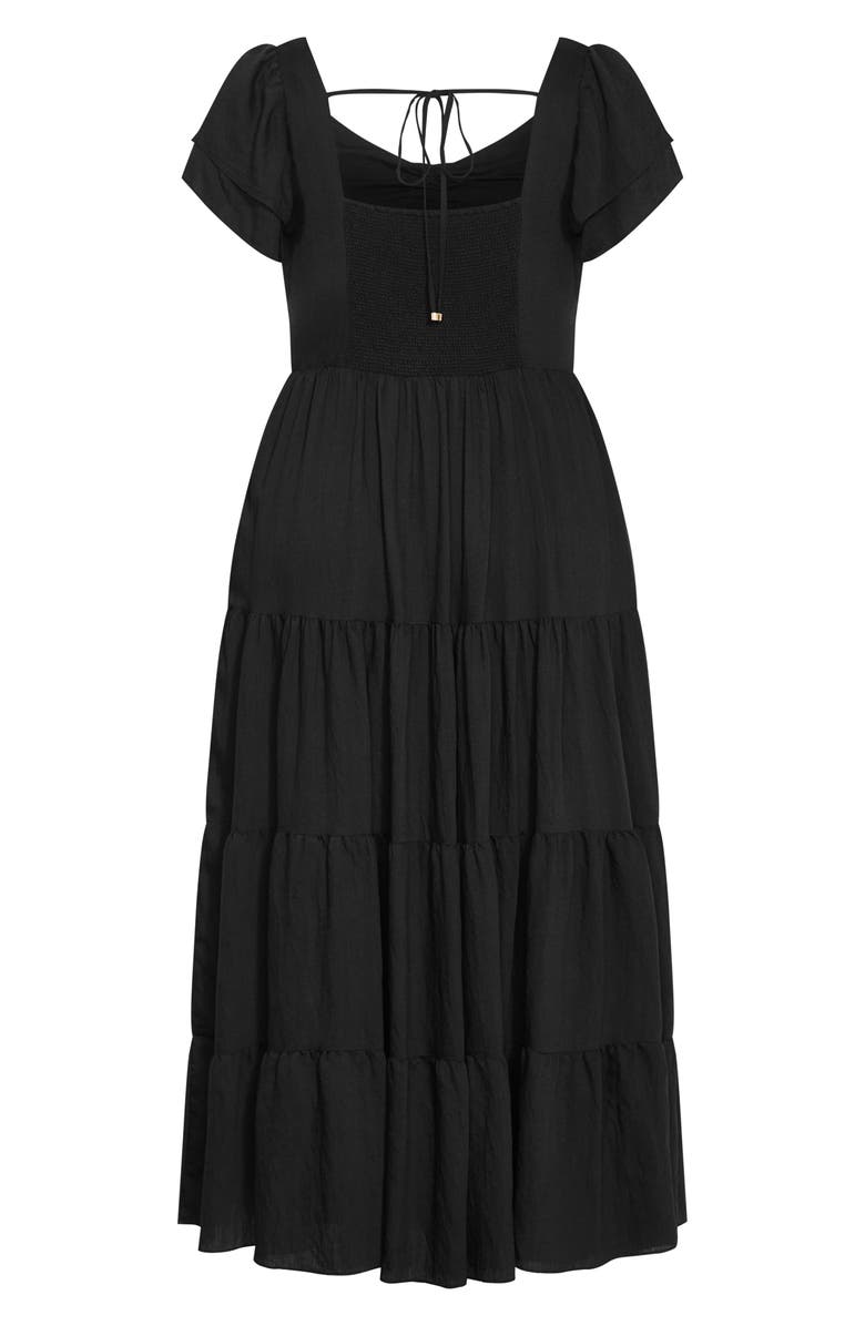 City Chic Leo Crinkle Midi Dress, Alternate, color,