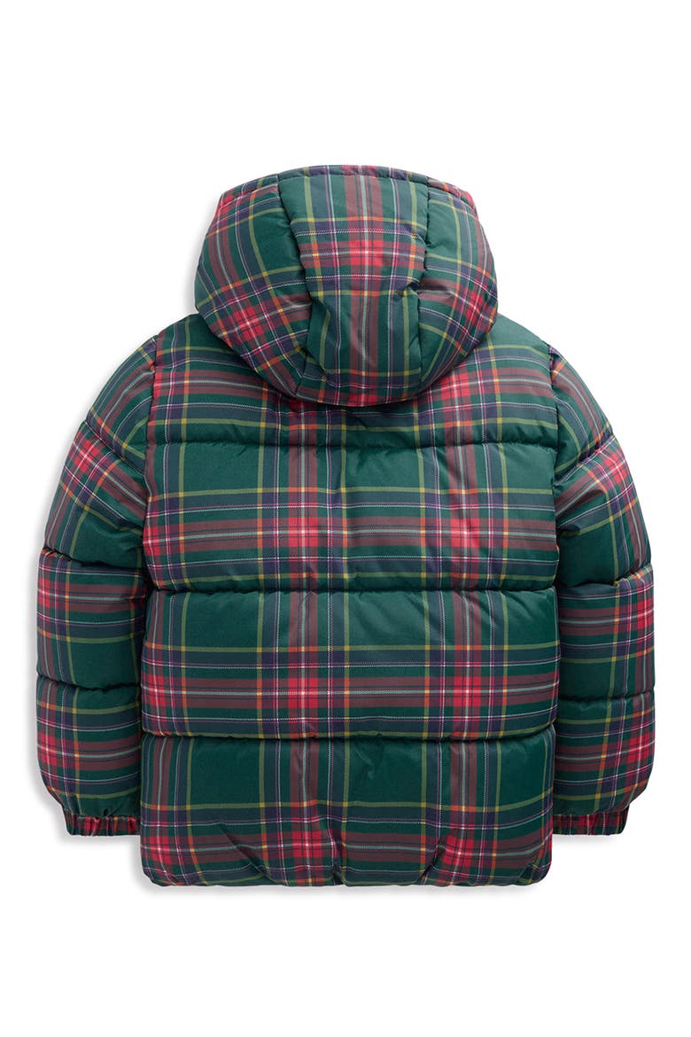 Kids' Fun Short Baffled Coat, Alternate, color, CHECK