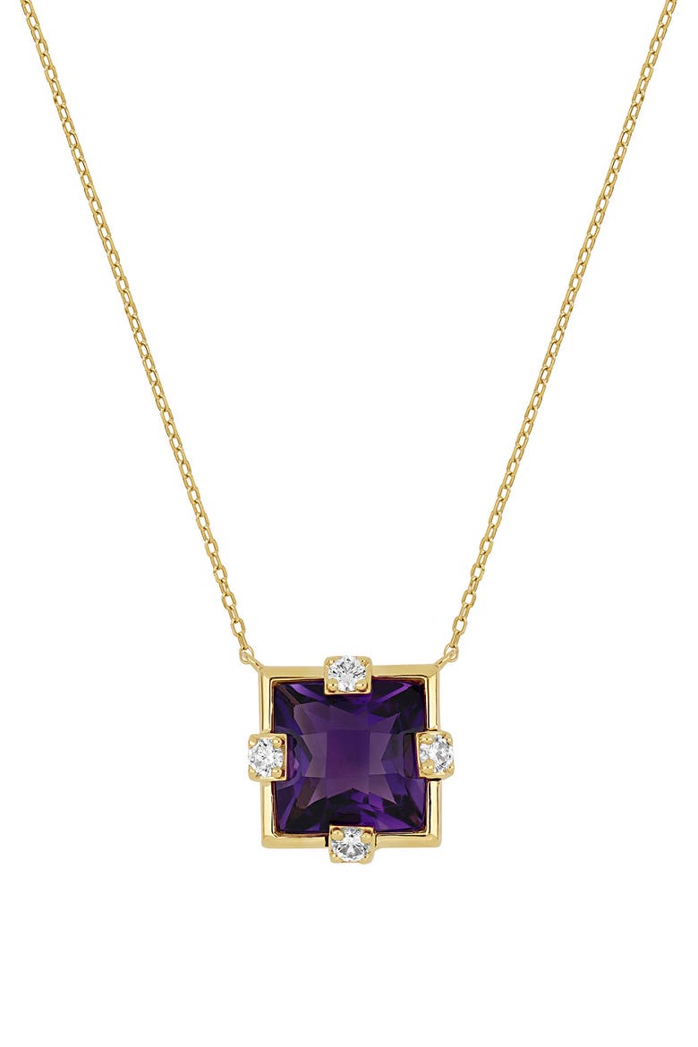 Iris Pendant Necklace, Main, color, AMETHYST/ GOLD