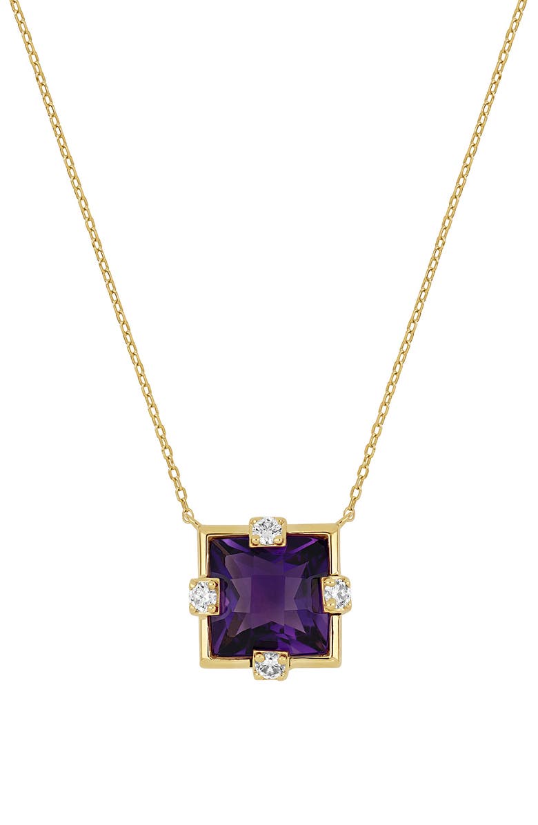 Bony Levy Iris Pendant Necklace, Main, color, Amethyst/ Gold