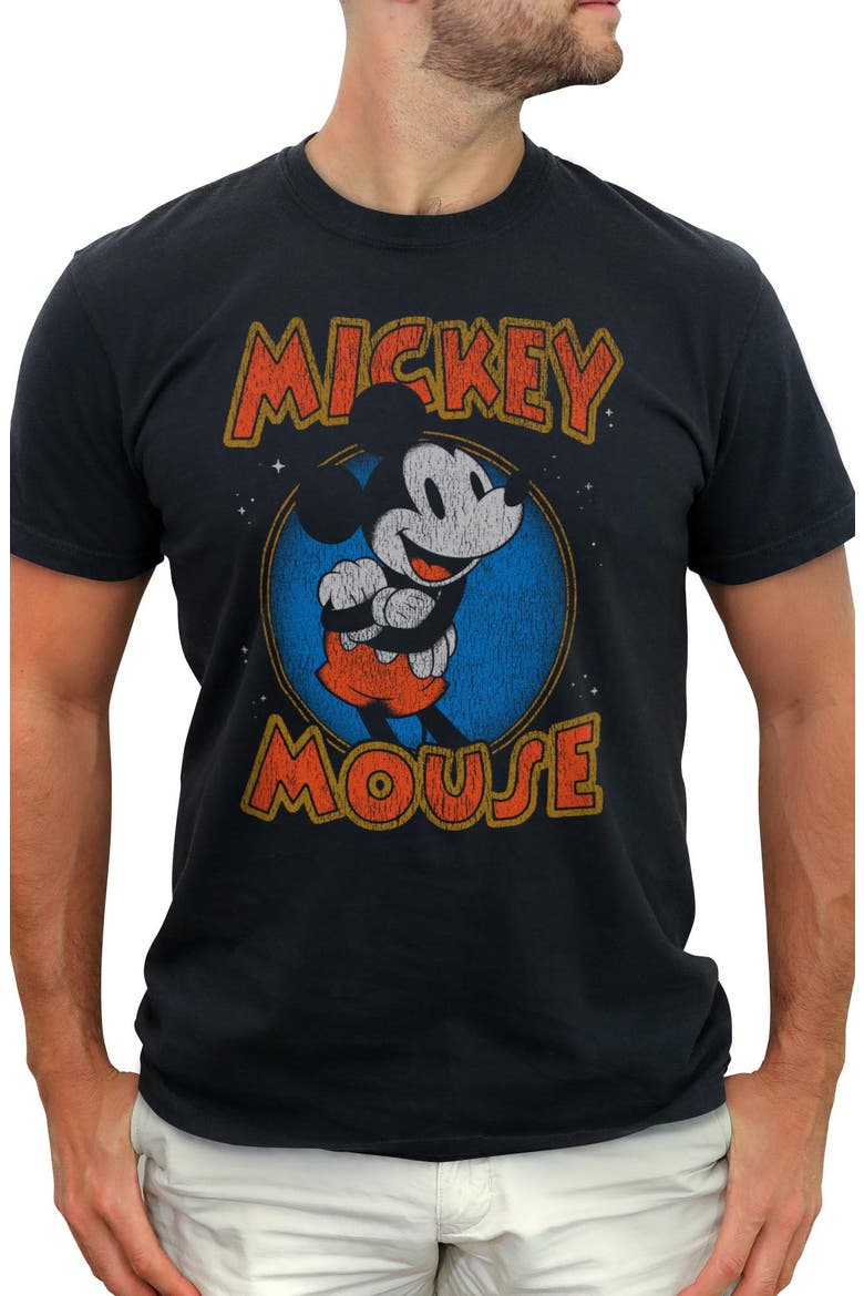 Men's Mickey & Friends Classic Mickey Comfort Colors  Graphic T-Shirt, Main, color, Black